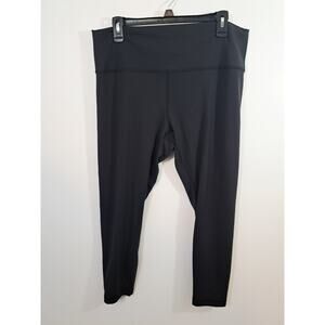 Lululemon Women's Black Cropped Leggings In Size 16 Athletic Casual